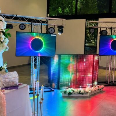 Cabina para DJ con Luz LED Profesional